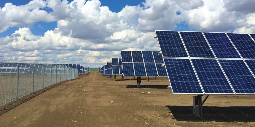 Uno de los huertos solares instalados en España